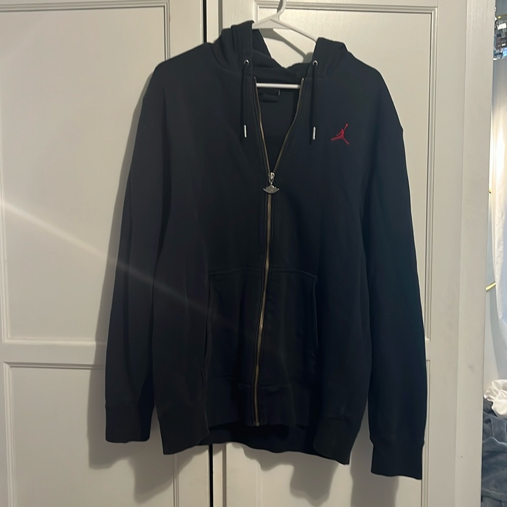 Black zip up Jordan hoodie